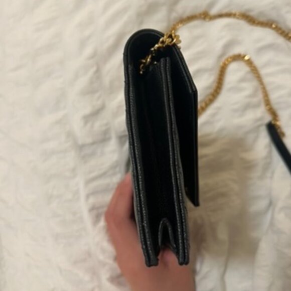 Saint Laurent Women's Small Ysl Wallet On Chain - Picture 5 of 9